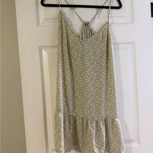 Abercrombie & Fitch Sage Green Floral Slip Dress